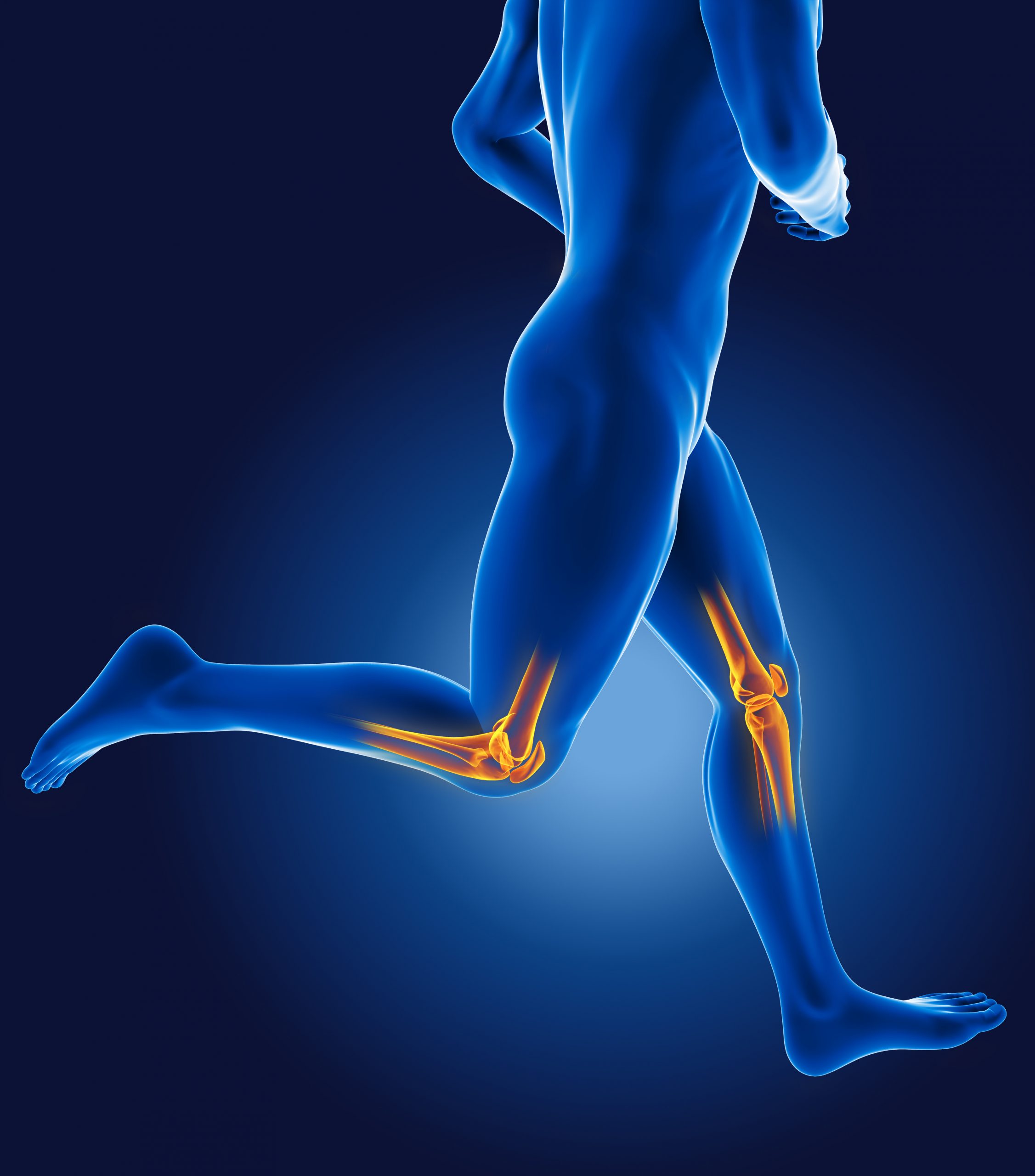 3D running medical man image